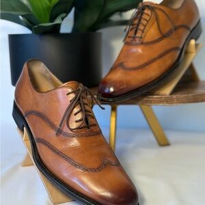 Johnston & Murphy Italian Leather Wingtip Oxfords - Sz 9